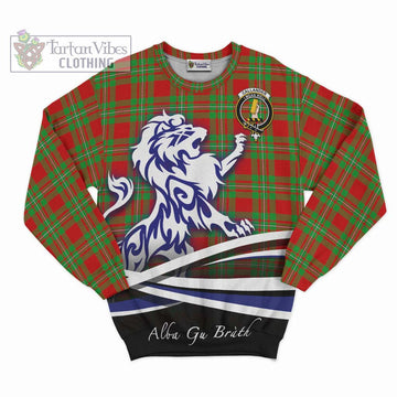 Callander Tartan Sweatshirt with Alba Gu Brath Regal Lion Emblem