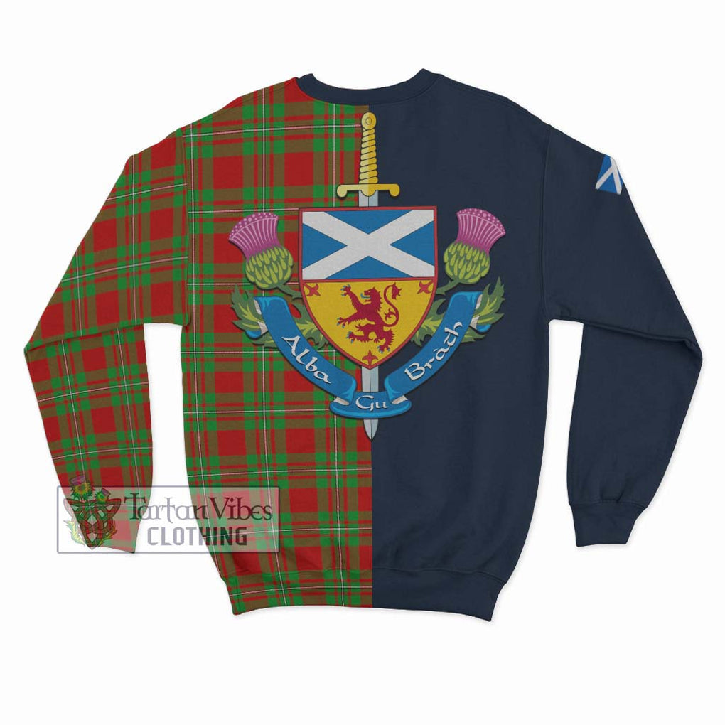 Tartan Vibes Clothing Callander Modern Tartan Sweatshirt with Scottish Lion Royal Arm Half Style