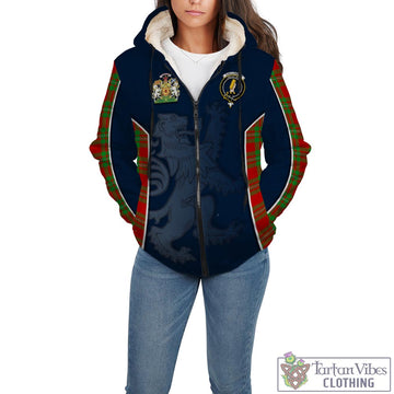 Callander Tartan Sherpa Hoodie with Family Crest and Lion Rampant Vibes Sport Style