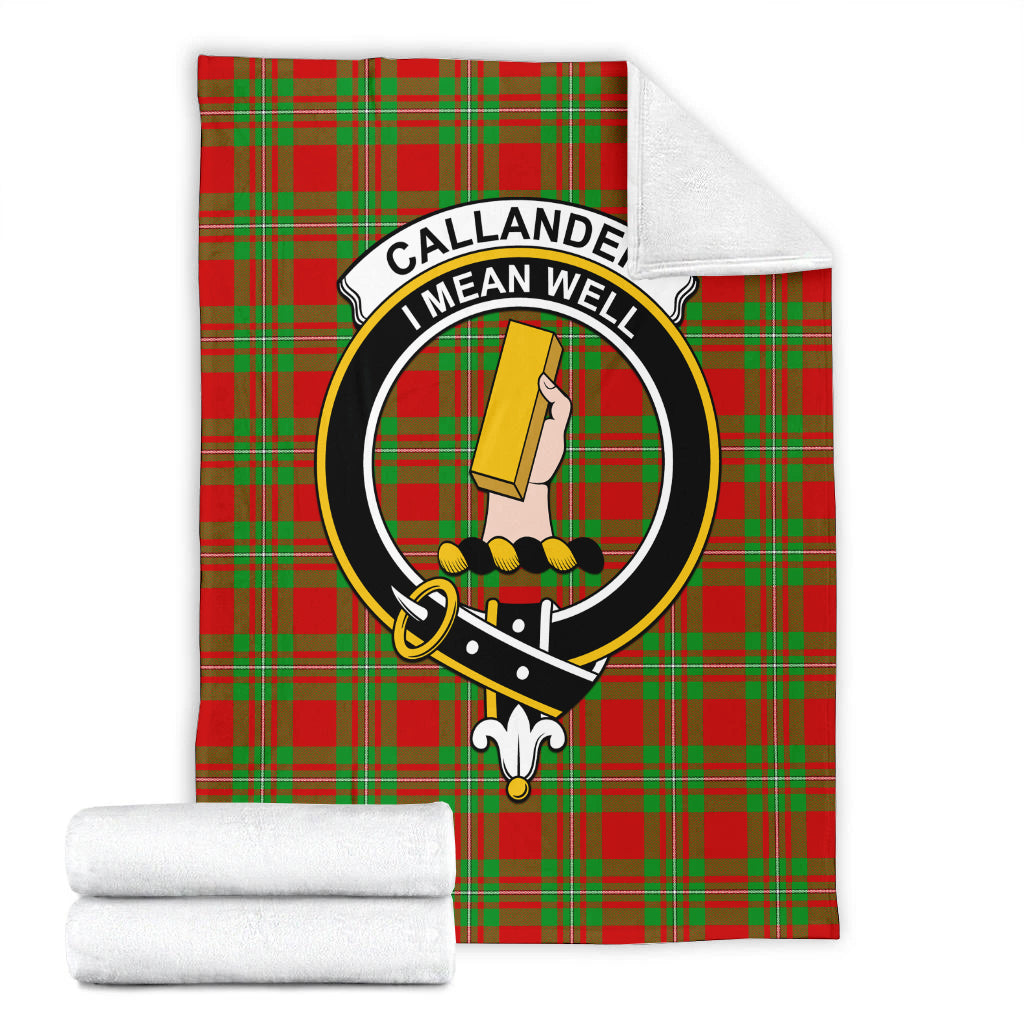 Callander Tartan Blanket with Family Crest - Tartan Vibes Clothing