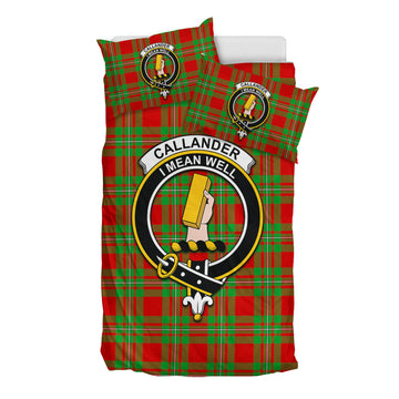 Callander Tartan Bedding Set with Family Crest