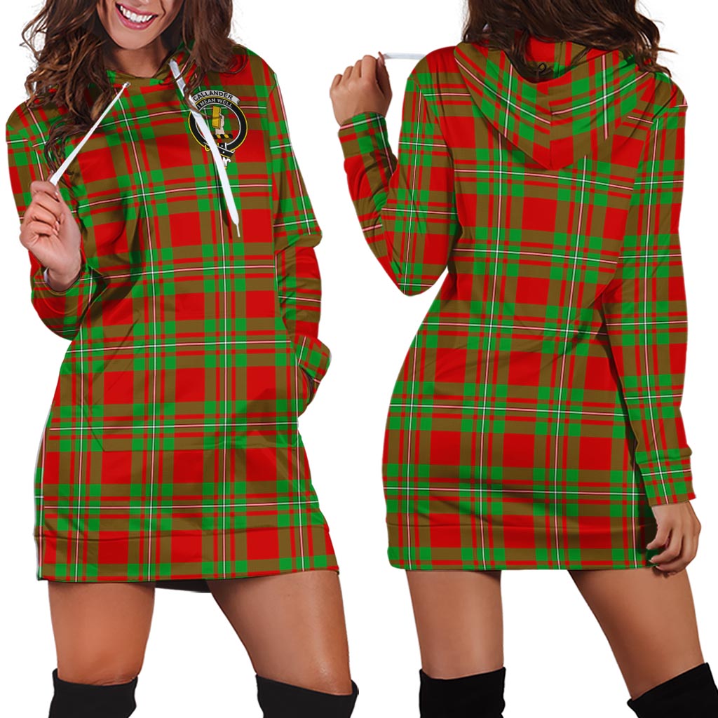 Callander Tartan Hoodie Dress with Family Crest - Tartan Vibes Clothing