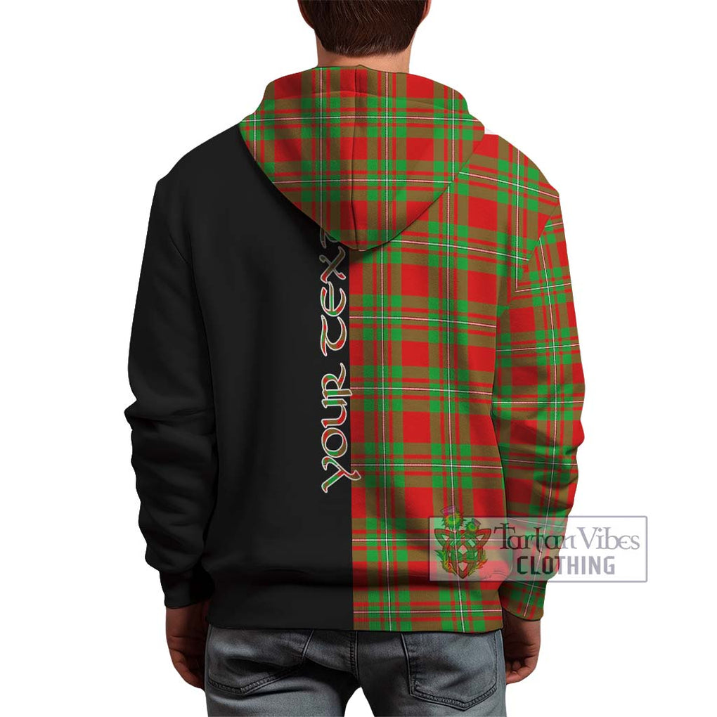 Callander Tartan Hoodie with Family Crest and Half Of Me Style - Tartanvibesclothing Shop