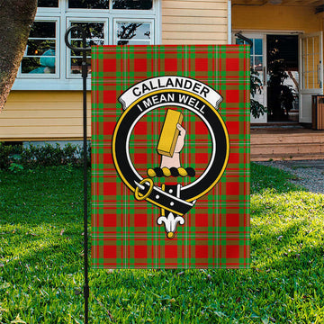 Callander Tartan Flag with Family Crest