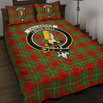 Callander Tartan Quilt Bed Set with Family Crest