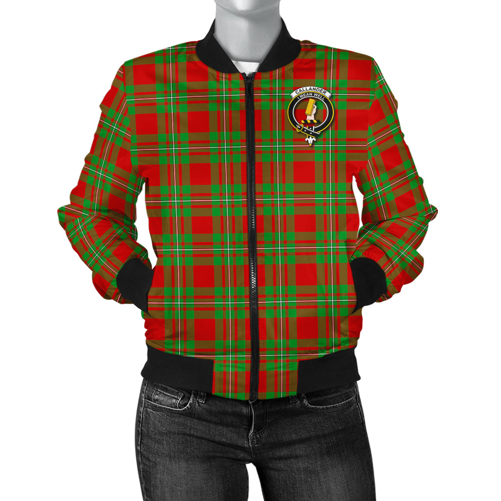 Callander Modern Tartan Bomber Jacket with Family Crest