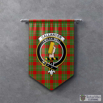 Callander Tartan Gonfalon, Tartan Banner with Family Crest