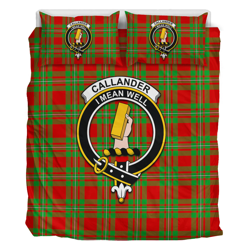 Callander Tartan Bedding Set with Family Crest - Tartan Vibes Clothing