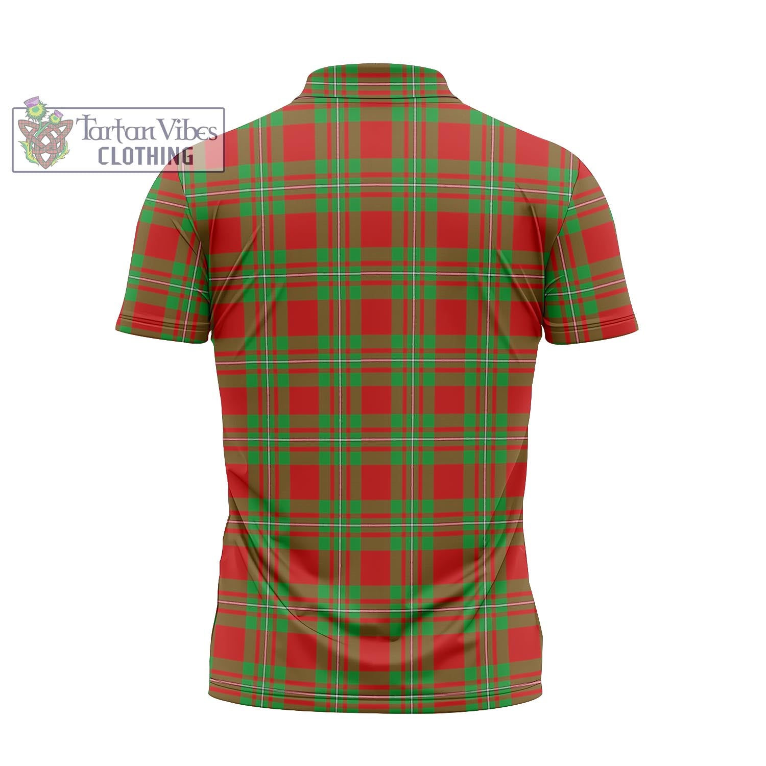 Tartan Vibes Clothing Callander Modern Tartan Zipper Polo Shirt with Family Crest