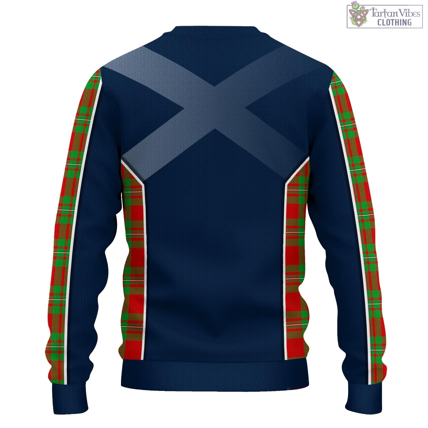 Tartan Vibes Clothing Callander Modern Tartan Knitted Sweatshirt with Family Crest and Scottish Thistle Vibes Sport Style