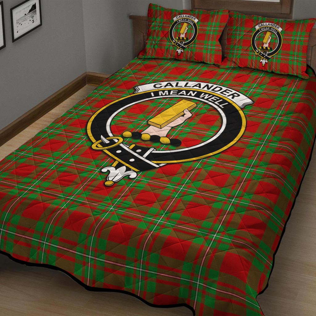 Callander Tartan Quilt Bed Set with Family Crest - Tartan Vibes Clothing