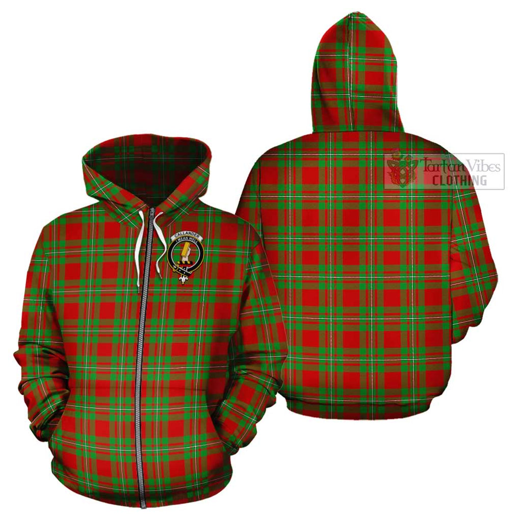 Callander Tartan Cotton Hoodie with Family Crest Zip Hoodie - Tartan Vibes Clothing