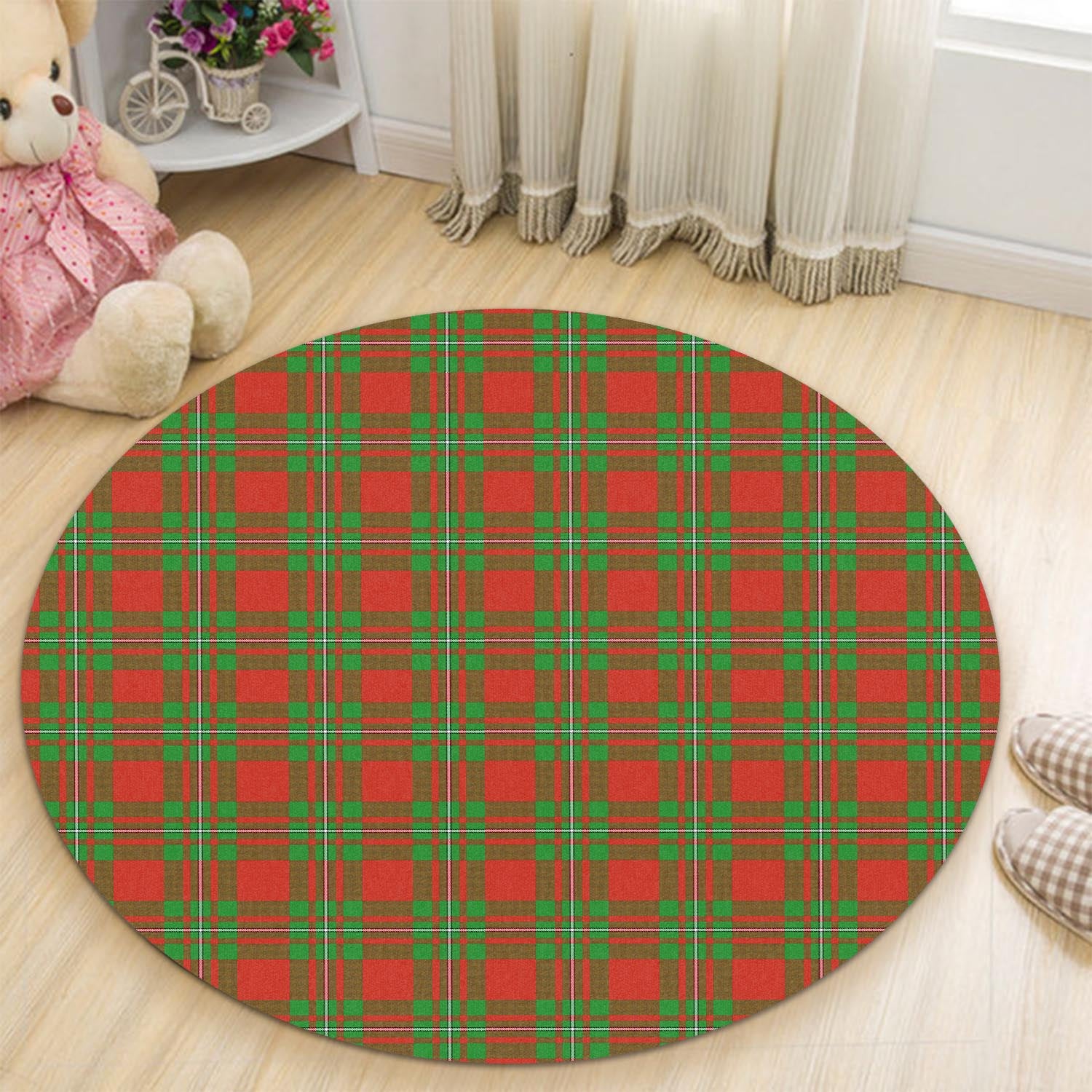 Callander Modern Tartan Round Rug - Tartanvibesclothing