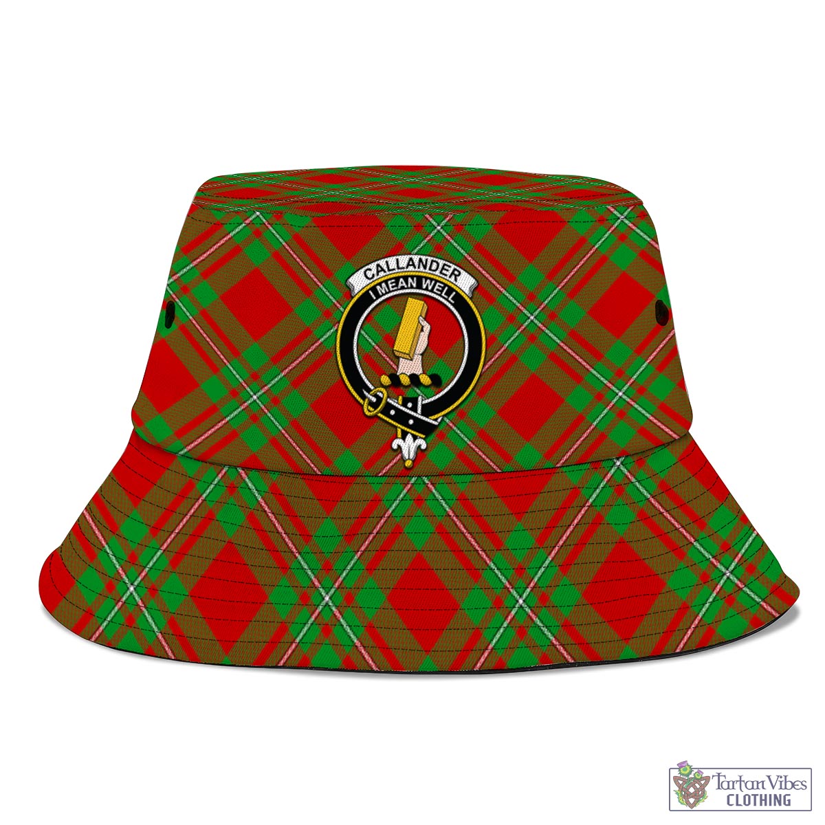 Tartan Vibes Clothing Callander Modern Tartan Bucket Hat with Family Crest