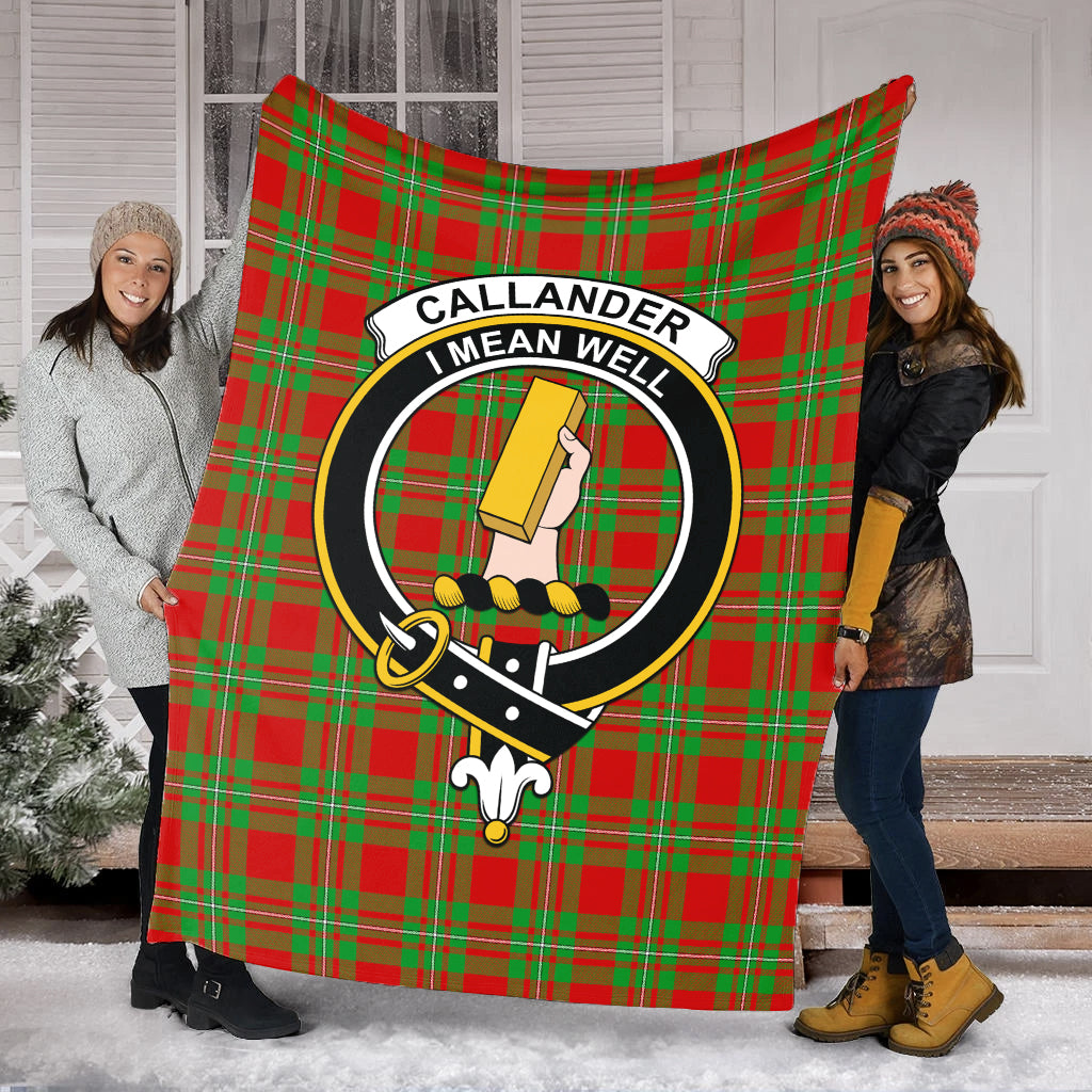 Callander Tartan Blanket with Family Crest - Tartan Vibes Clothing