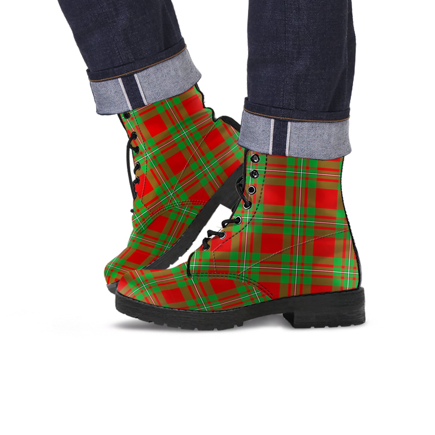 Callander Modern Tartan Leather Boots