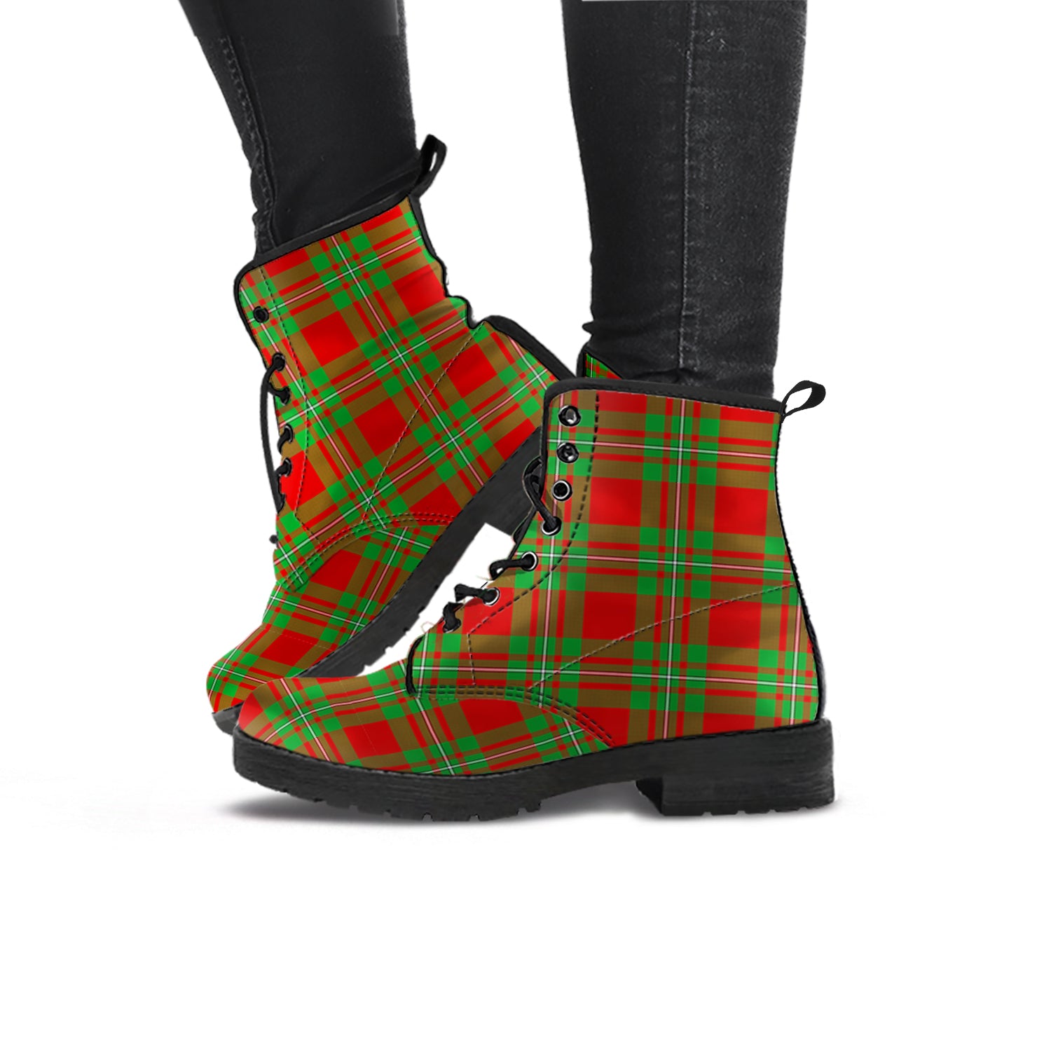 Callander Modern Tartan Leather Boots