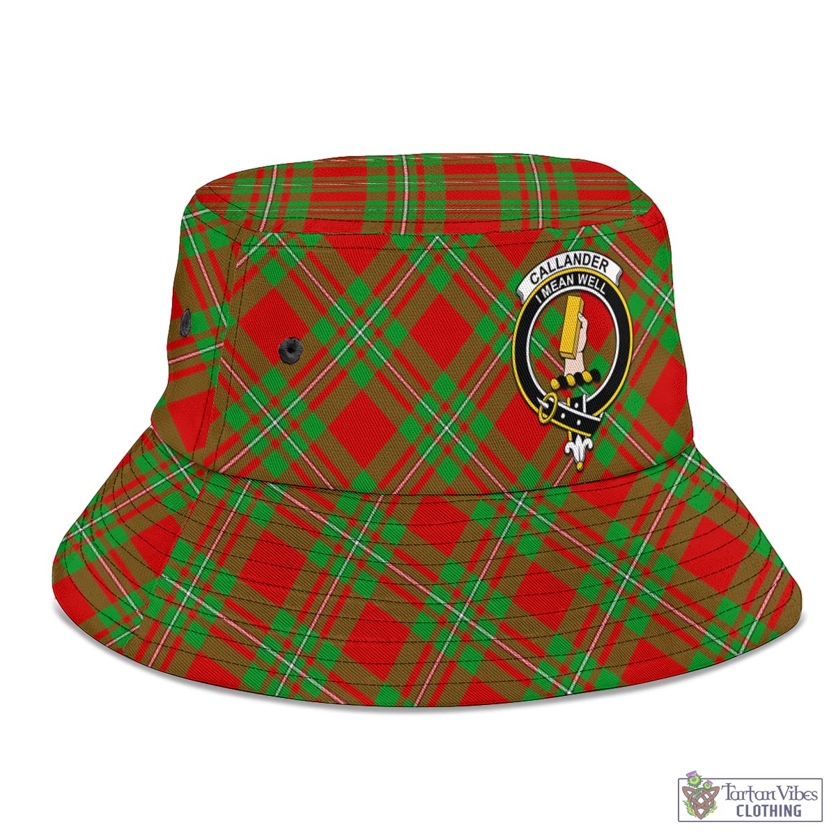 Tartan Vibes Clothing Callander Modern Tartan Bucket Hat with Family Crest