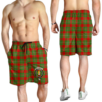 Callander Tartan Mens Shorts with Family Crest