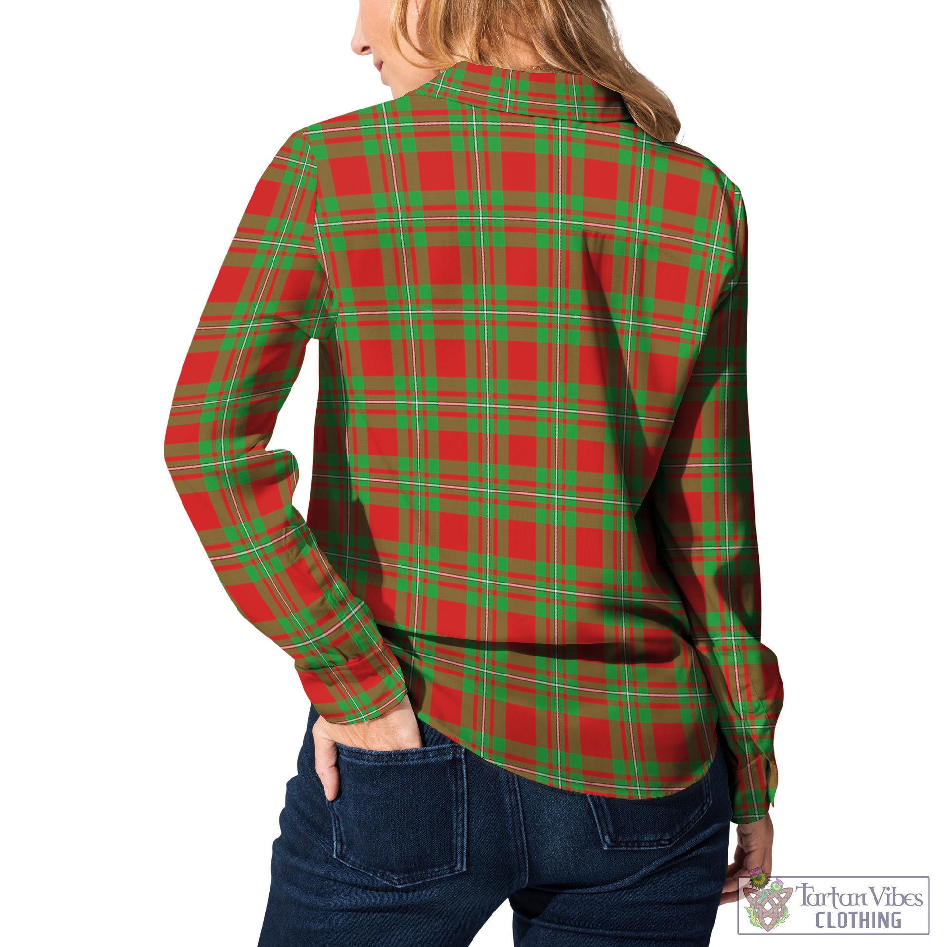 Tartan Vibes Clothing Callander Modern Tartan Womens Casual Shirt with Family Crest