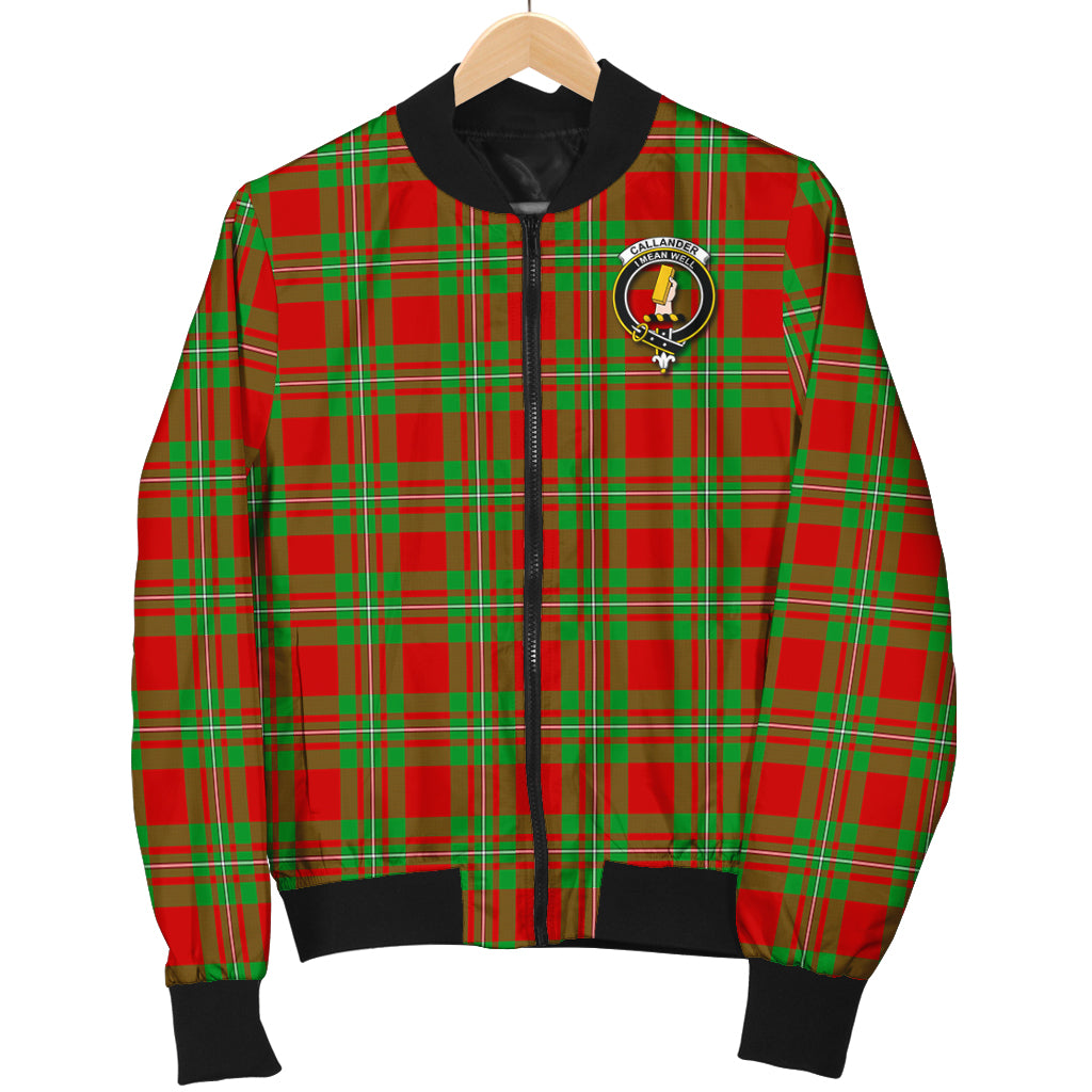 Callander Modern Tartan Bomber Jacket with Family Crest