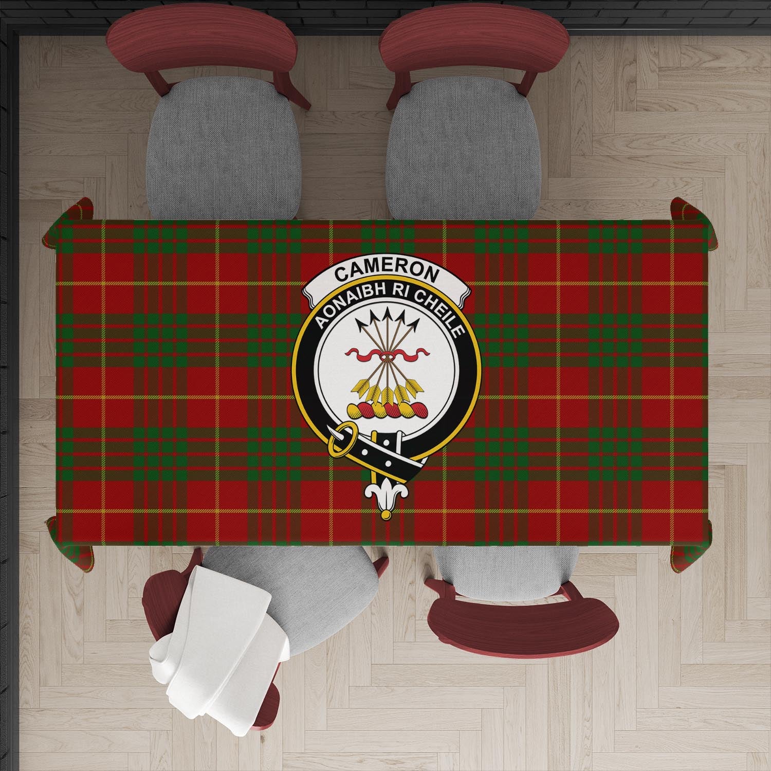 cameron-tatan-tablecloth-with-family-crest