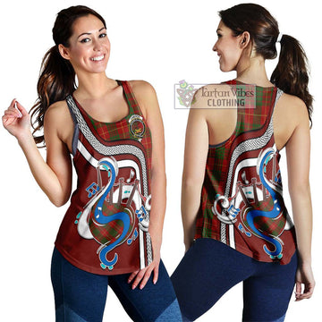 Cameron Tartan Women's Racerback Tanks with Epic Bagpipe Style