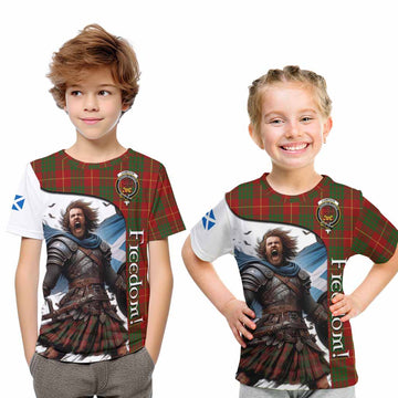 Cameron Crest Tartan Kid T-Shirt Inspired by the Freedom of Scottish Warrior