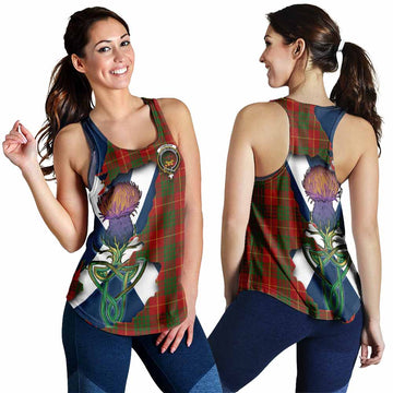 Cameron Tartan Family Crest Women's Racerback Tanks Scottish Thistle Celtic Inspired 4XL - Tartan Vibes Clothing