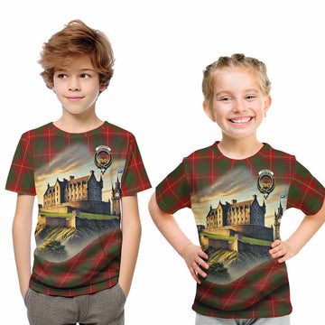 Cameron Tartan Family Crest Kid T-Shirt with Scottish Ancient Castle Style Youth XL Size14 - Tartan Vibes Clothing