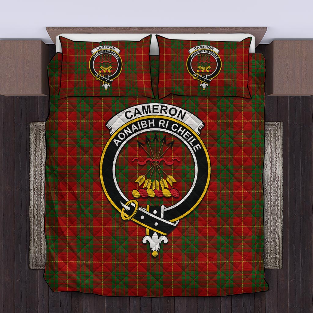 Cameron Tartan Quilt Bed Set with Family Crest Twin - Tartan Vibes Clothing