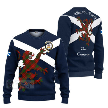 Cameron Tartan Lion Rampant Ugly Sweater Proudly Display Your Heritage with Alba Gu Brath and Clan Name