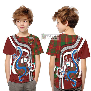 Cameron Tartan Kid T-Shirt with Epic Bagpipe Style