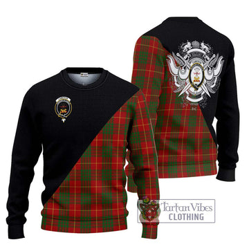 Cameron Tartan Ugly Sweater with Family Crest and Military Logo Style