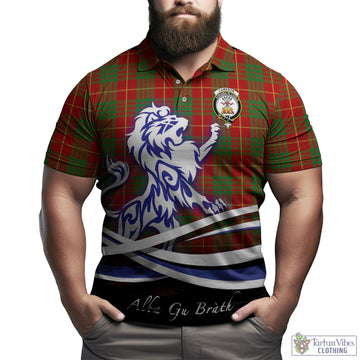 Cameron Tartan Polo Shirt with Alba Gu Brath Regal Lion Emblem