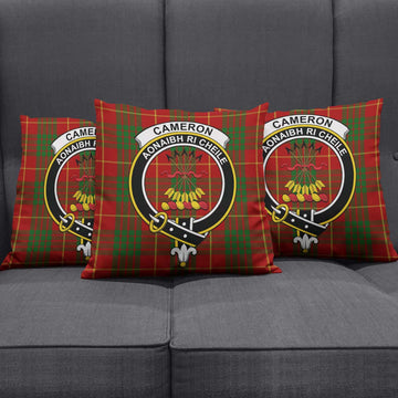 Cameron Tartan Pillow Cover with Family Crest