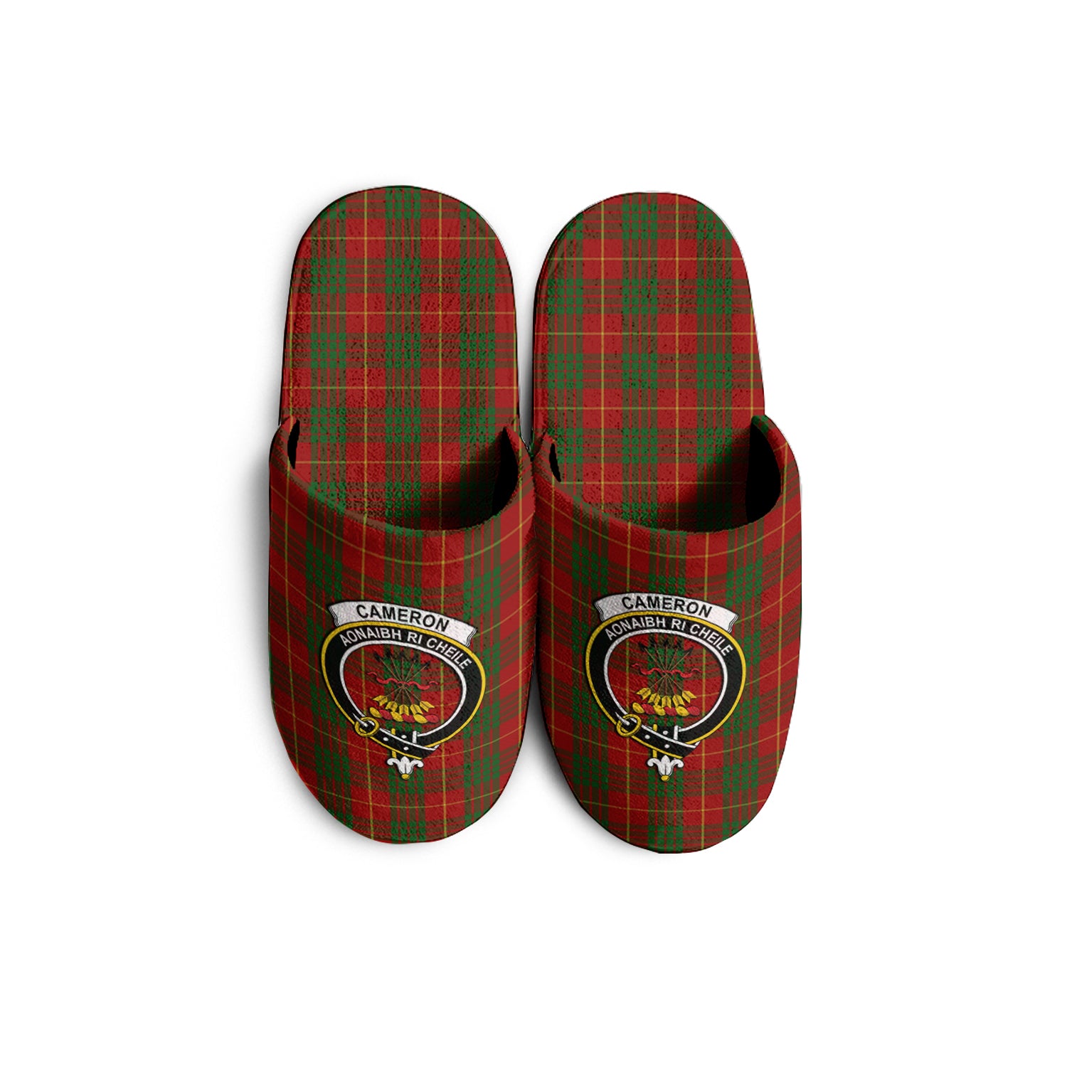 Cameron Tartan Home Slippers with Family Crest - Tartanvibesclothing