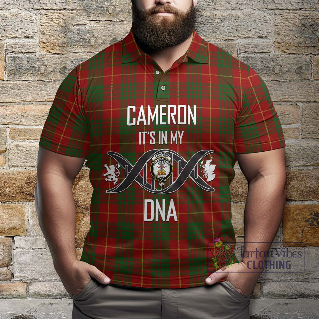 Cameron Tartan Polo Shirt with Family Crest DNA In Me Style Kid - Tartanvibesclothing Shop