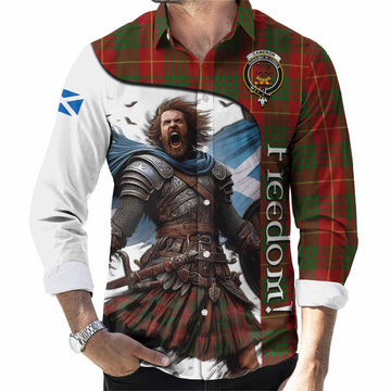 Cameron Crest Tartan Long Sleeve Button Shirt Inspired by the Freedom of Scottish Warrior