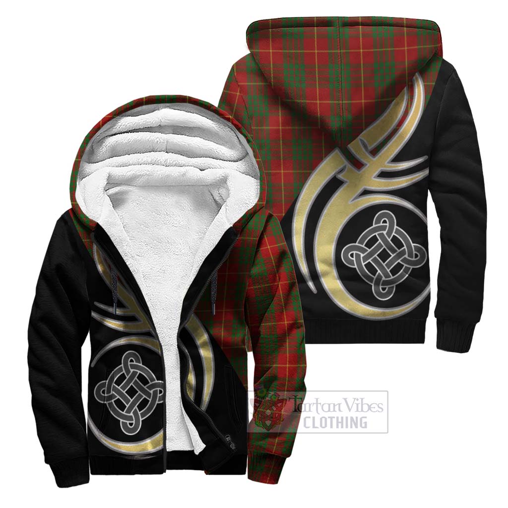 Cameron Tartan Sherpa Hoodie with Family Crest and Celtic Symbol Style Unisex S - Tartan Vibes Clothing