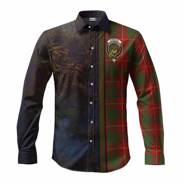 Cameron Tartan Family Crest Long Sleeve Button Shirt Alba Gu Brath Be Brave Lion Ancient Style Men's Shirt S - Tartan Vibes Clothing