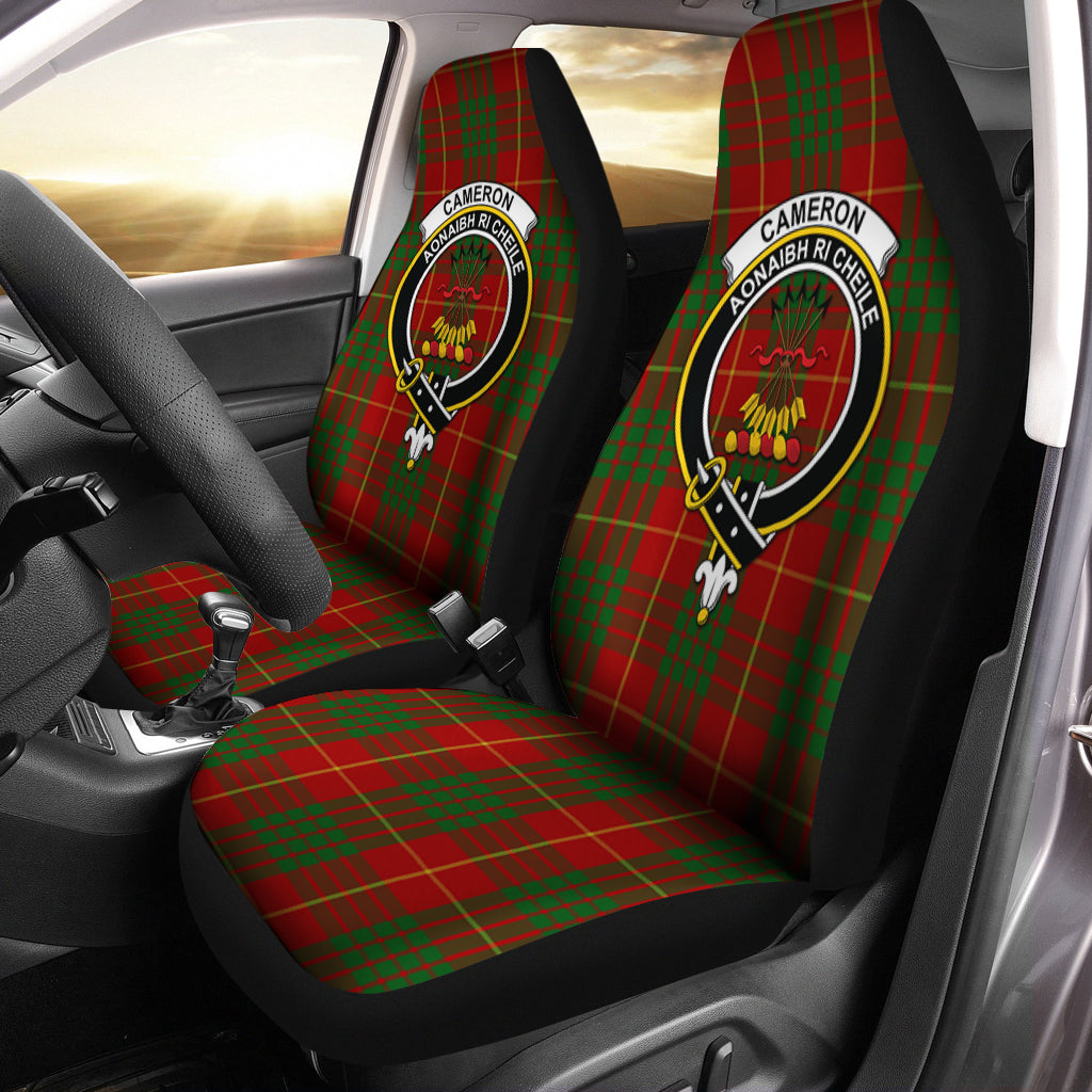 Cameron Tartan Car Seat Cover with Family Crest One Size - Tartanvibesclothing