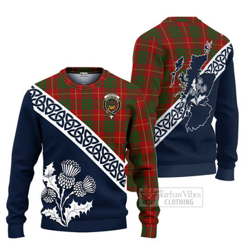 Cameron Tartan Ugly Sweater Featuring Thistle and Scotland Map