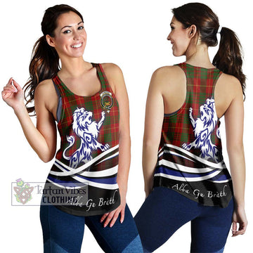 Cameron Tartan Women's Racerback Tanks with Alba Gu Brath Regal Lion Emblem