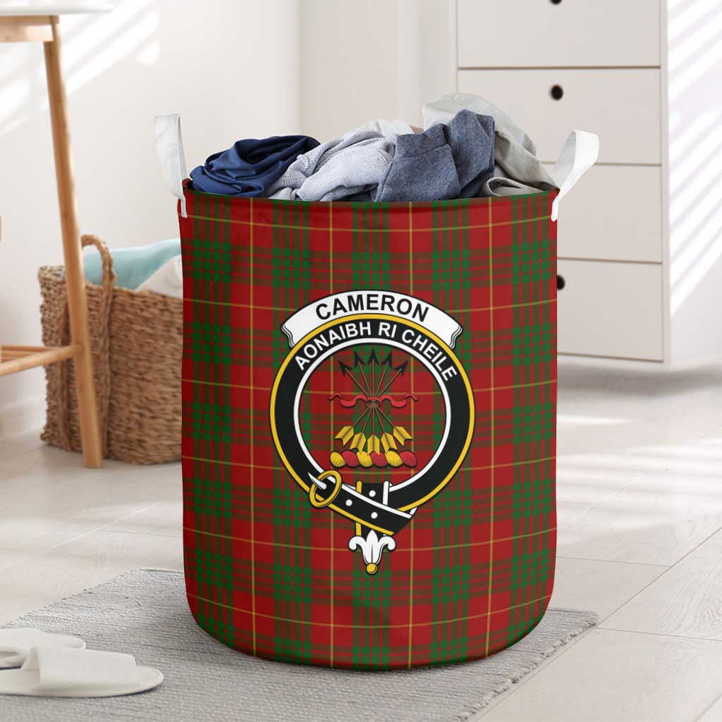 Cameron Tartan Laundry Basket with Family Crest One Size - Tartanvibesclothing Shop