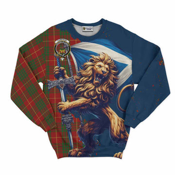 Cameron Tartan Family Crest Sweatshirt with Scottish Majestic Lion