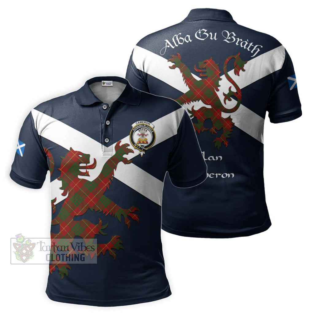 Tartan Vibes Clothing Cameron Tartan Lion Rampant Polo Shirt – Proudly Display Your Heritage with Alba Gu Brath and Clan Name