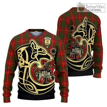 Cameron Tartan Ugly Sweater with Family Crest Celtic Wolf Style