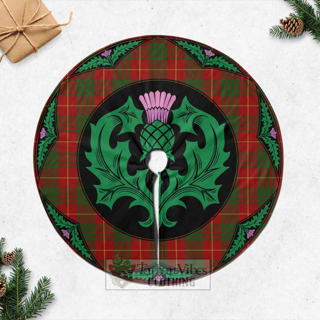 Tartan Vibes Clothing Cameron Tartan Christmas Tree Skirt Scottish Thistle Style