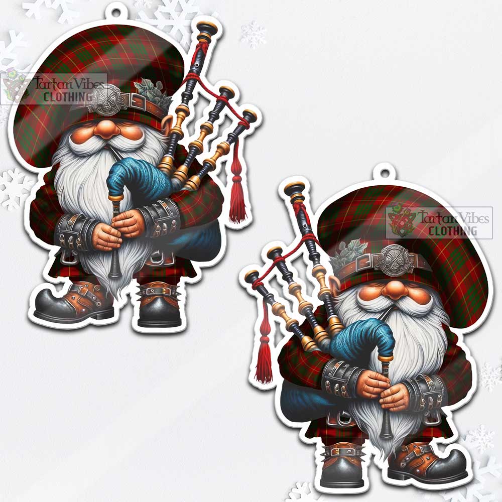 Tartan Vibes Clothing Cameron Tartan Badpiper Gnome Christmas Ornament